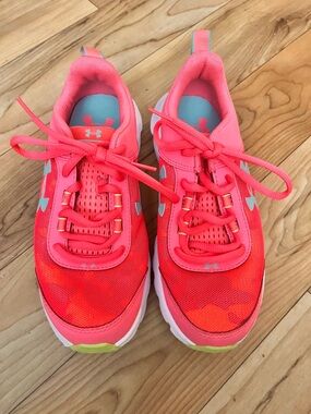 Under Armour Kids Bright Pink Athletic Sneakers